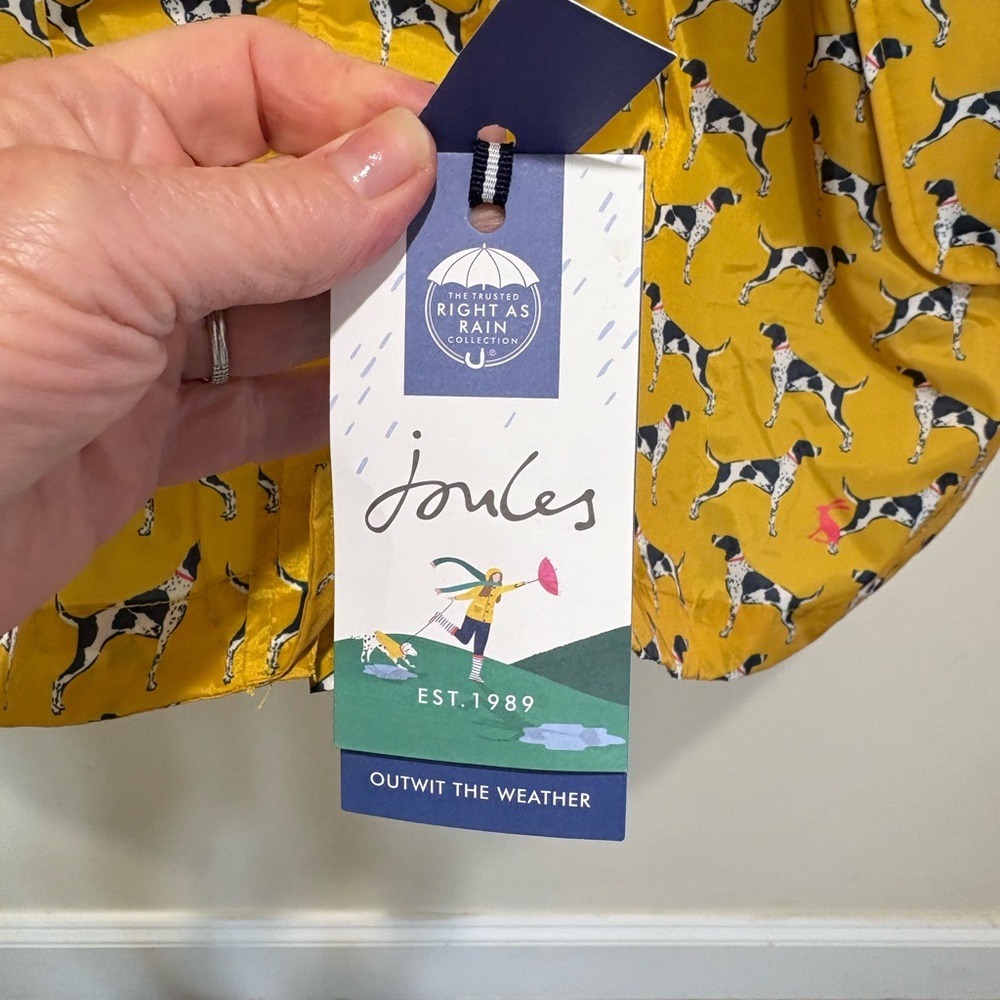 NWT Joules Golightly Hooded Packaway Rain Jacket - Picture 5 of 7